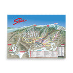 Stowe Ski Resort | Trail Map Poster featuring the official ski trail map by Mtns Co on thick photo paper.