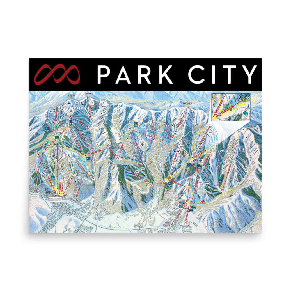 Park City Ski Resort Trail Map Poster – Mtns Co