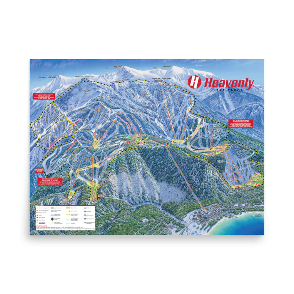 Heavenly Ski Resort | Trail Map Poster – Mtns Co