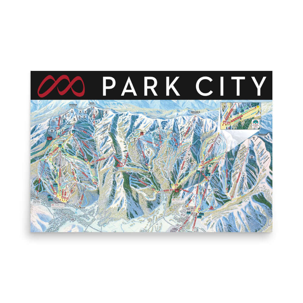 Park City Ski Resort Trail Map Poster – Mtns Co