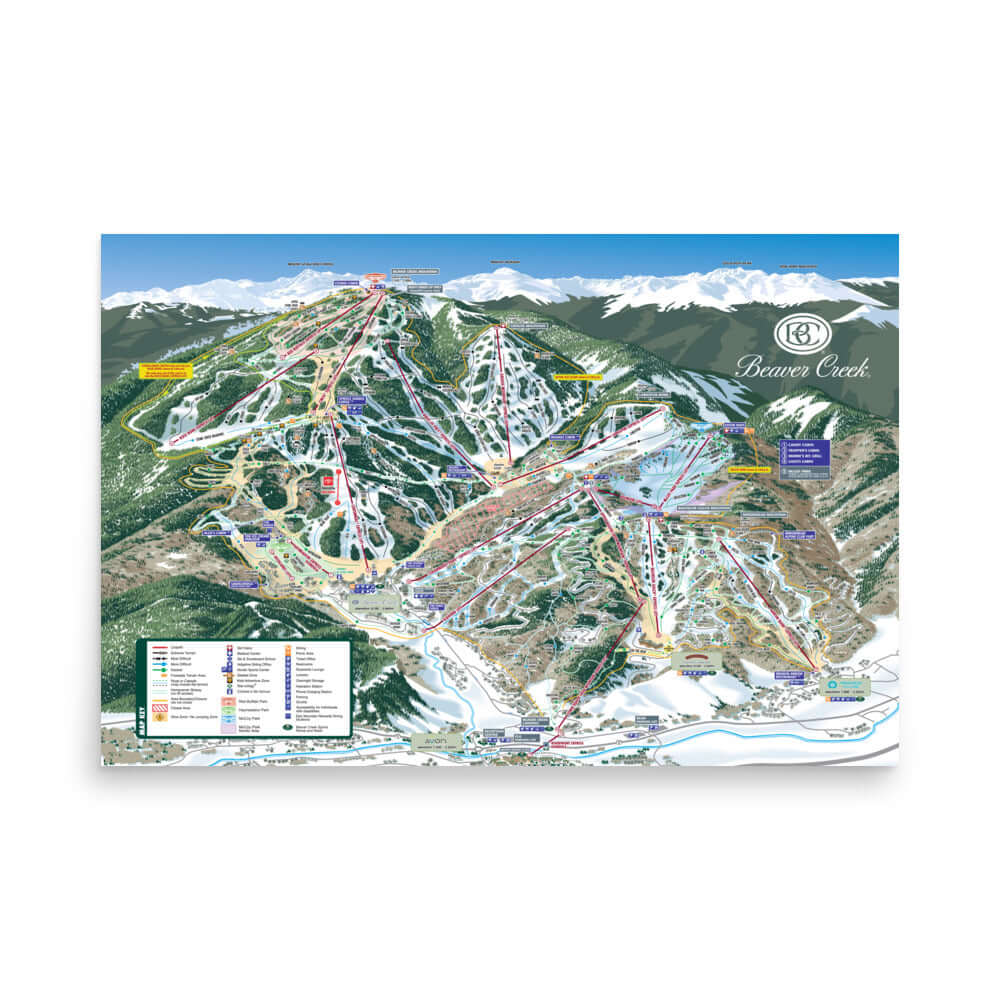 Beaver Creek Ski Resort Trail Map Poster – Mtns Co