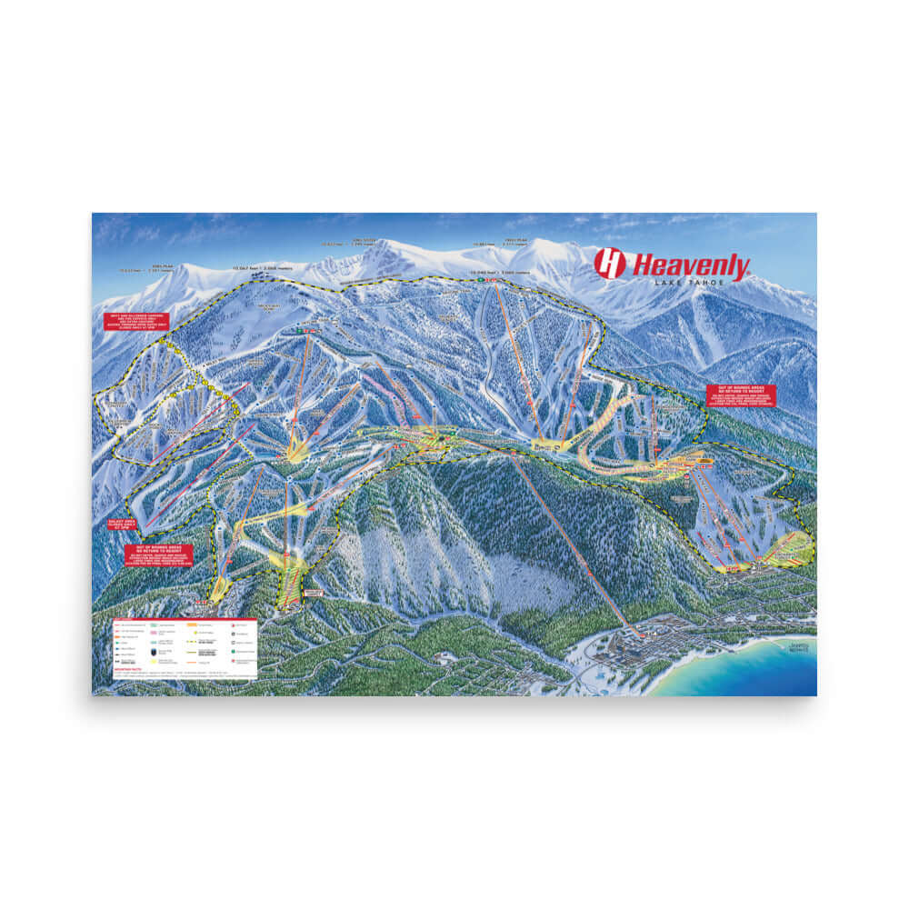 Heavenly Ski Resort | Trail Map Poster – Mtns Co
