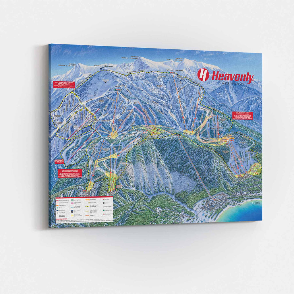 Heavenly Ski Resort | Trail Map Poster – Mtns Co