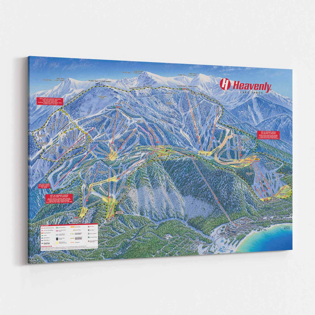 Heavenly Ski Resort | Trail Map Poster – Mtns Co