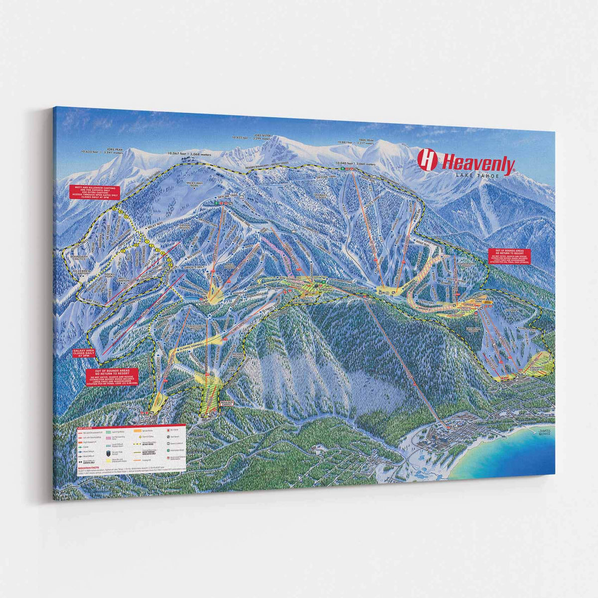 Heavenly Ski Resort | Trail Map Poster – Mtns Co