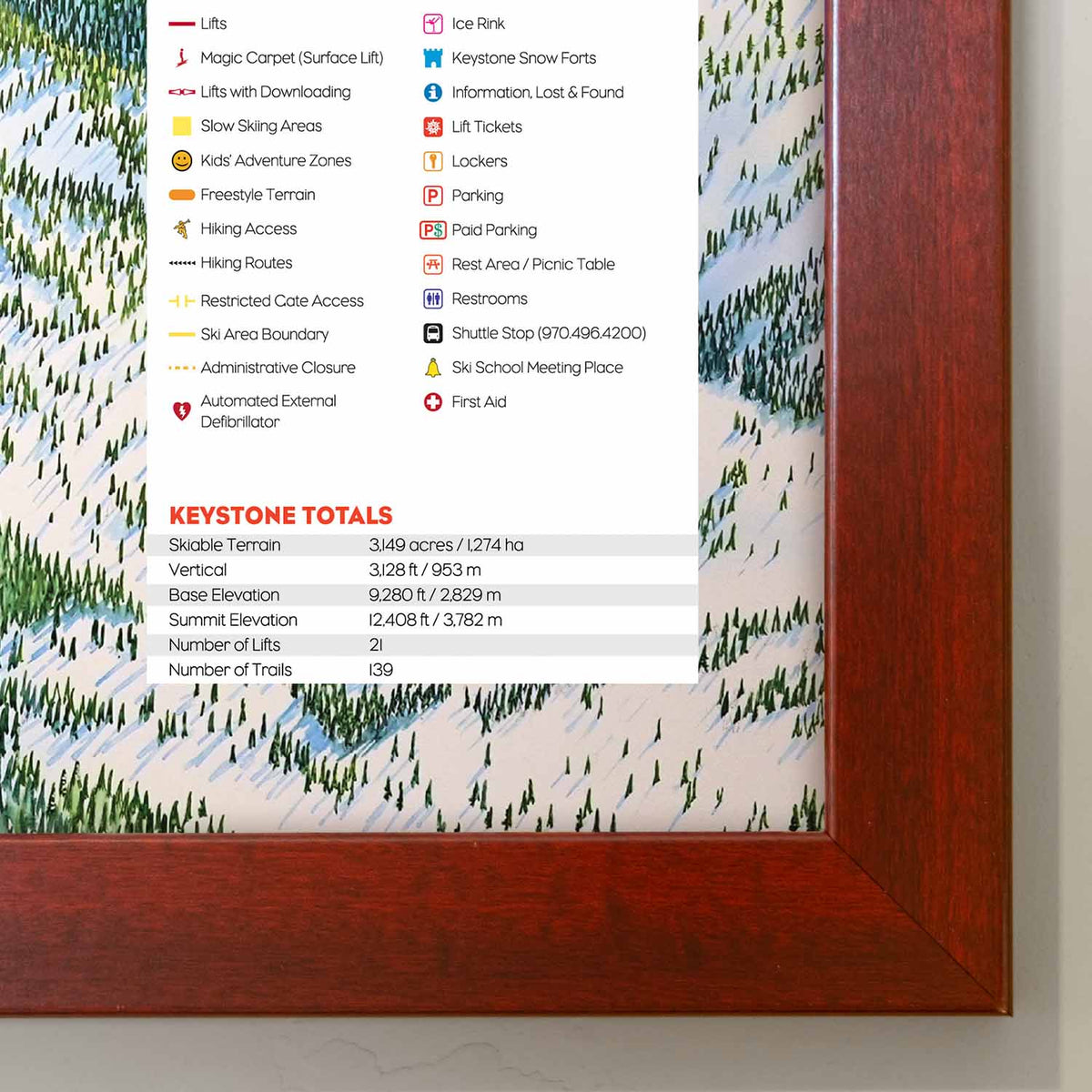 Keystone Ski Resort Trail Map Poster – Mtns Co
