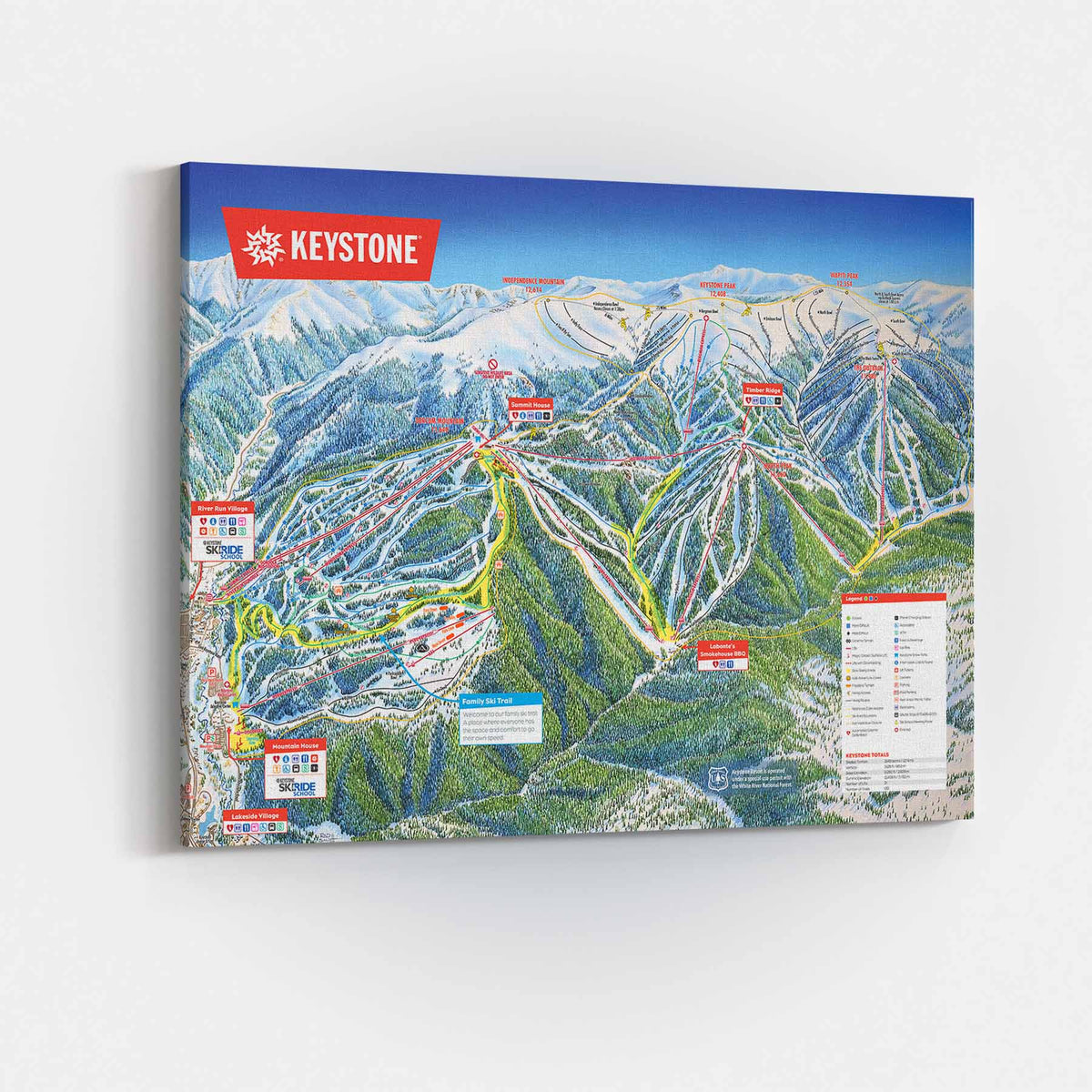 Keystone Ski Resort Trail Map Poster – Mtns Co
