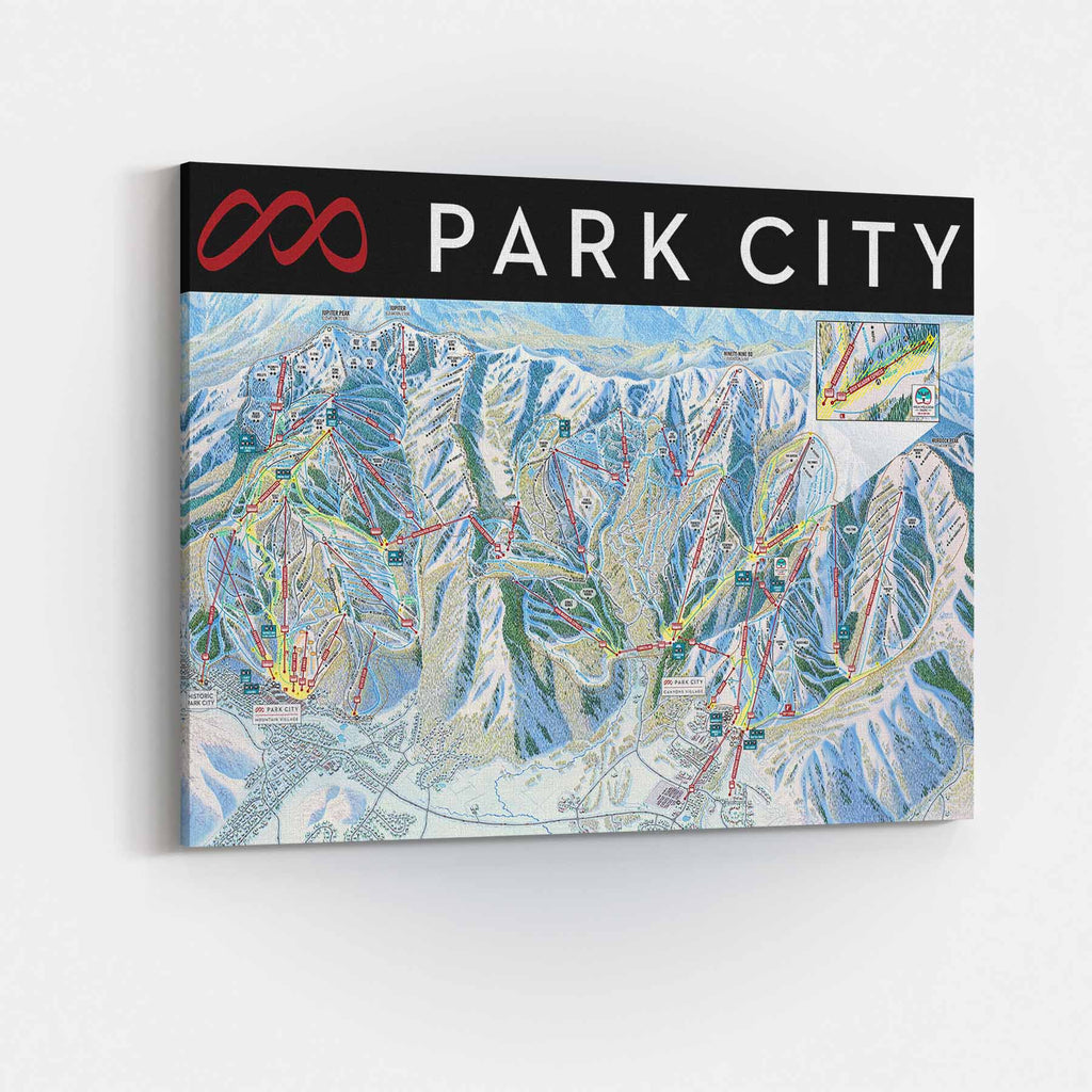 Park City Ski Resort Trail Map Poster – Mtns Co