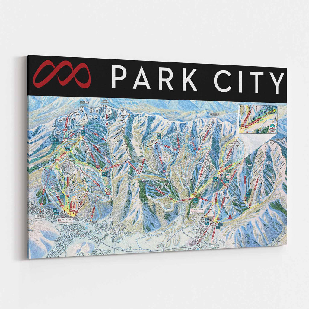 Park City Ski Resort Trail Map Poster – Mtns Co