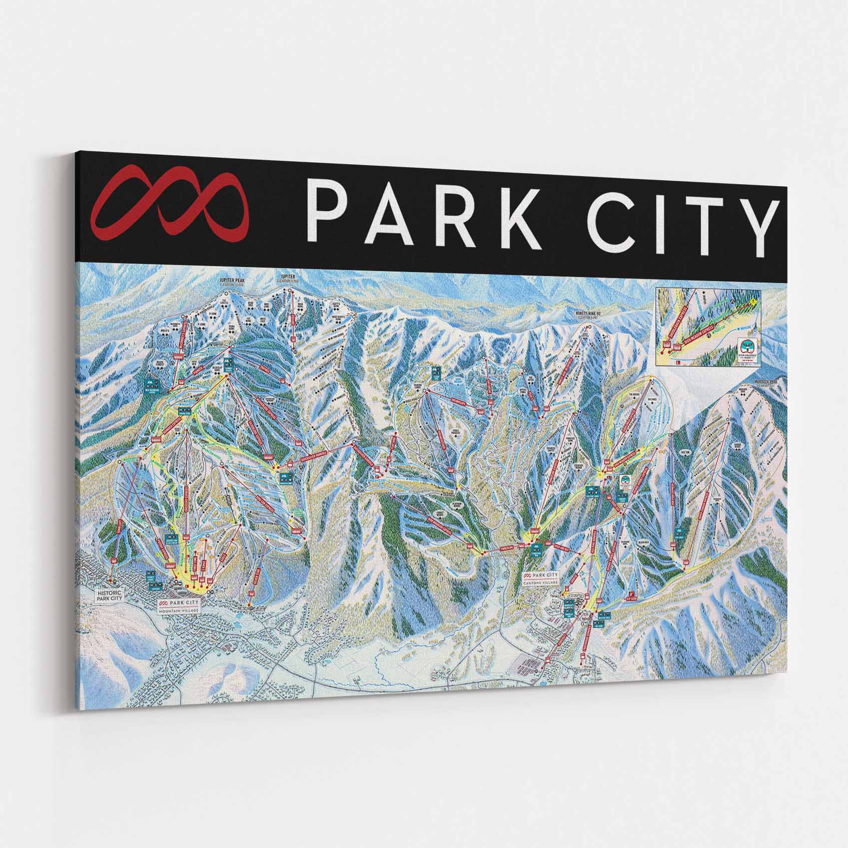 Park City Ski Resort Trail Map Poster – Mtns Co