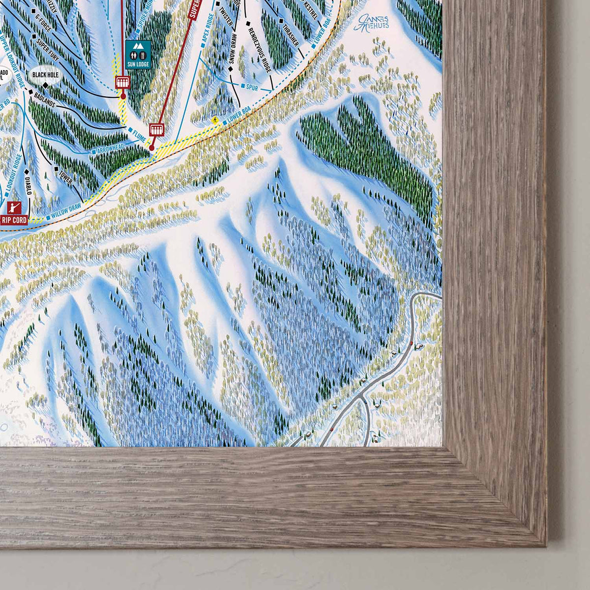 Park City Ski Resort Trail Map Poster – Mtns Co