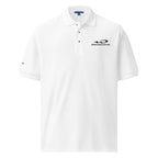 Whistler Blackomb Polo Golf Shirt from Mtns Co, featuring the official licensed ski resort apparel and Trail Map Logo.