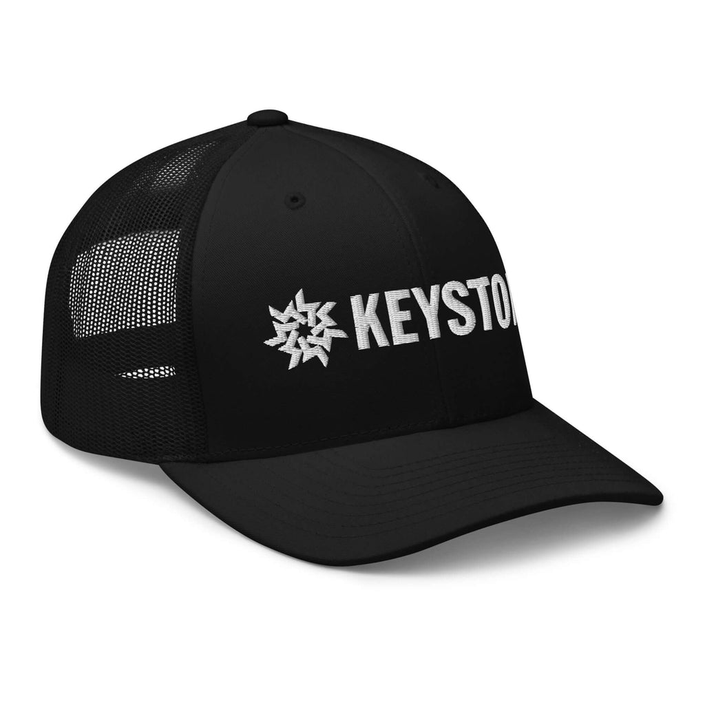 Keystone Trucker Hat by Mtns Co, official licensed ski resort apparel, featuring mesh back and adjustable fit.