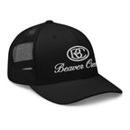 Beaver Creek Trucker Hat by Mtns Co, official licensed ski resort apparel with trail map logo, structured fit and mesh back.