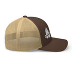 Kirkwood Trucker Hat by Mtns Co featuring mesh back, adjustable fit, and official ski resort trail map logo.