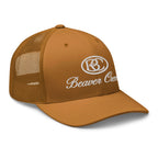Beaver Creek Trucker Hat by Mtns Co, official licensed ski resort apparel with Trail Map Logo for stylish mountain adventures.