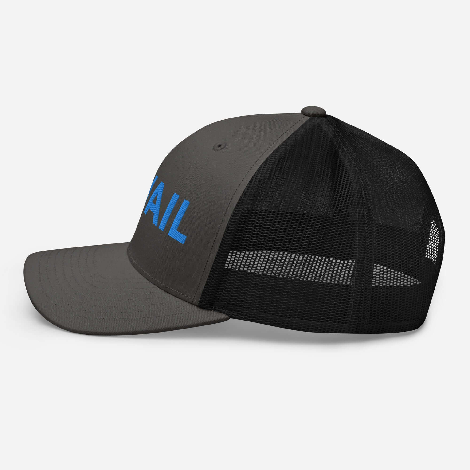 Vail Trucker Hat by Mtns Co, featuring mesh back for airflow and a structured design, perfect for sunny days.