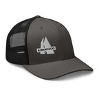 Kirkwood Trucker Hat by Mtns Co, official licensed ski resort apparel with trail map logo, perfect for outdoor adventures.