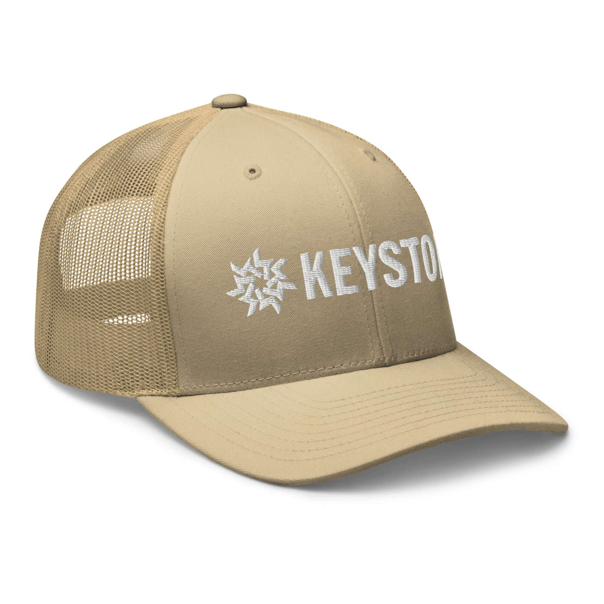 Keystone Trucker Hat by Mtns Co, official licensed ski resort apparel featuring mesh back for breathability.
