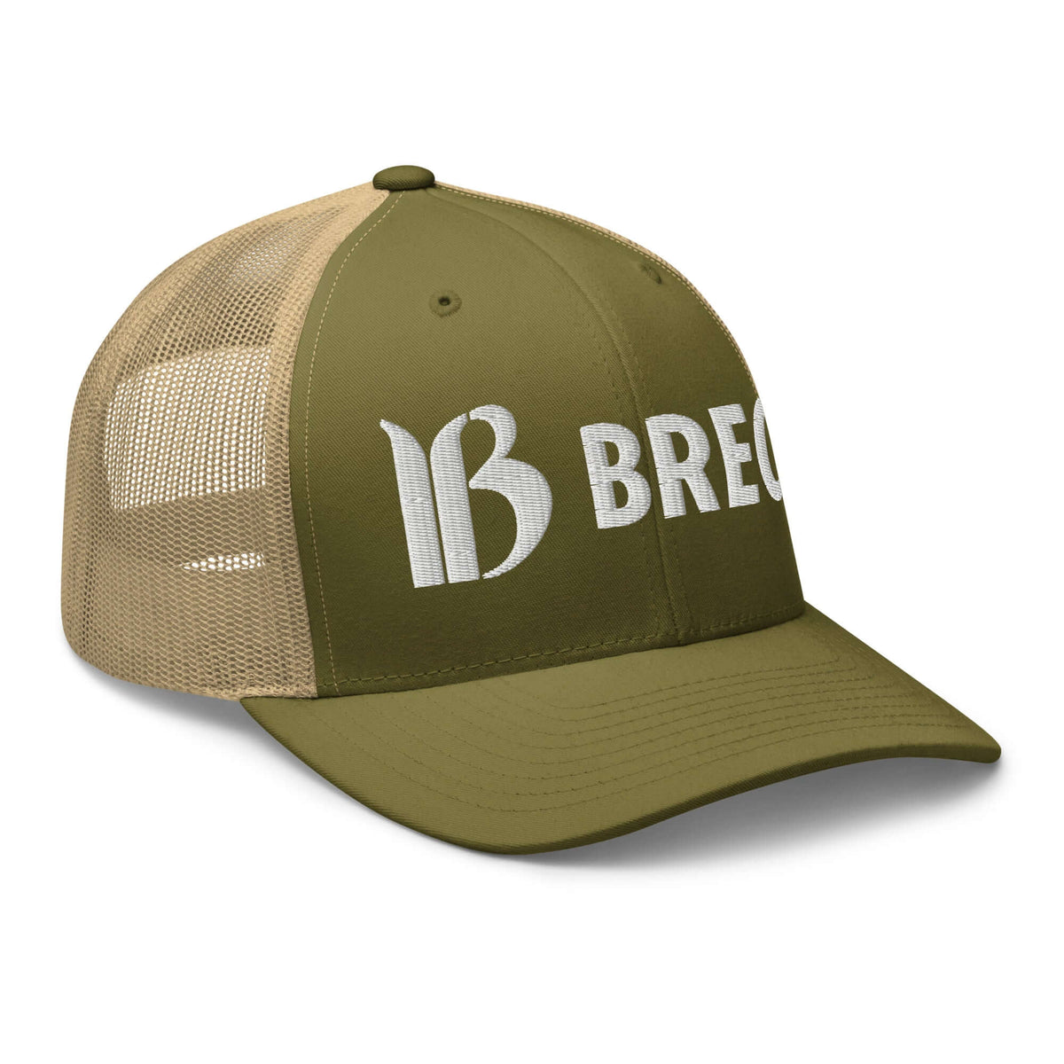 Breckenridge Trucker Hat from Mtns Co, official licensed ski resort apparel with trail map logo, perfect for sunny adventures.