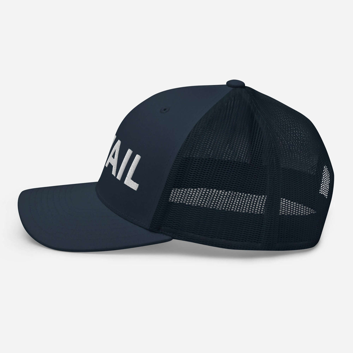 Vail Trucker Hat by Mtns Co, official licensed ski resort apparel with a structured design and breathable mesh back.