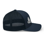 Kirkwood Trucker Hat by Mtns Co, official licensed ski resort apparel with trail map logo, breathable mesh back for warm weather.