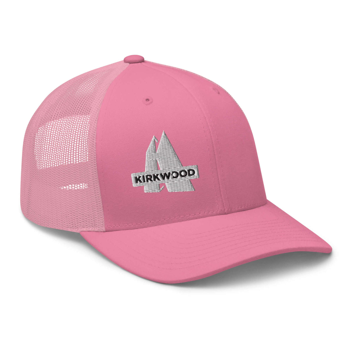 Kirkwood Trucker Hat by Mtns Co, official licensed ski resort apparel with Trail Map Logo, breathable mesh back, and adjustable fit.