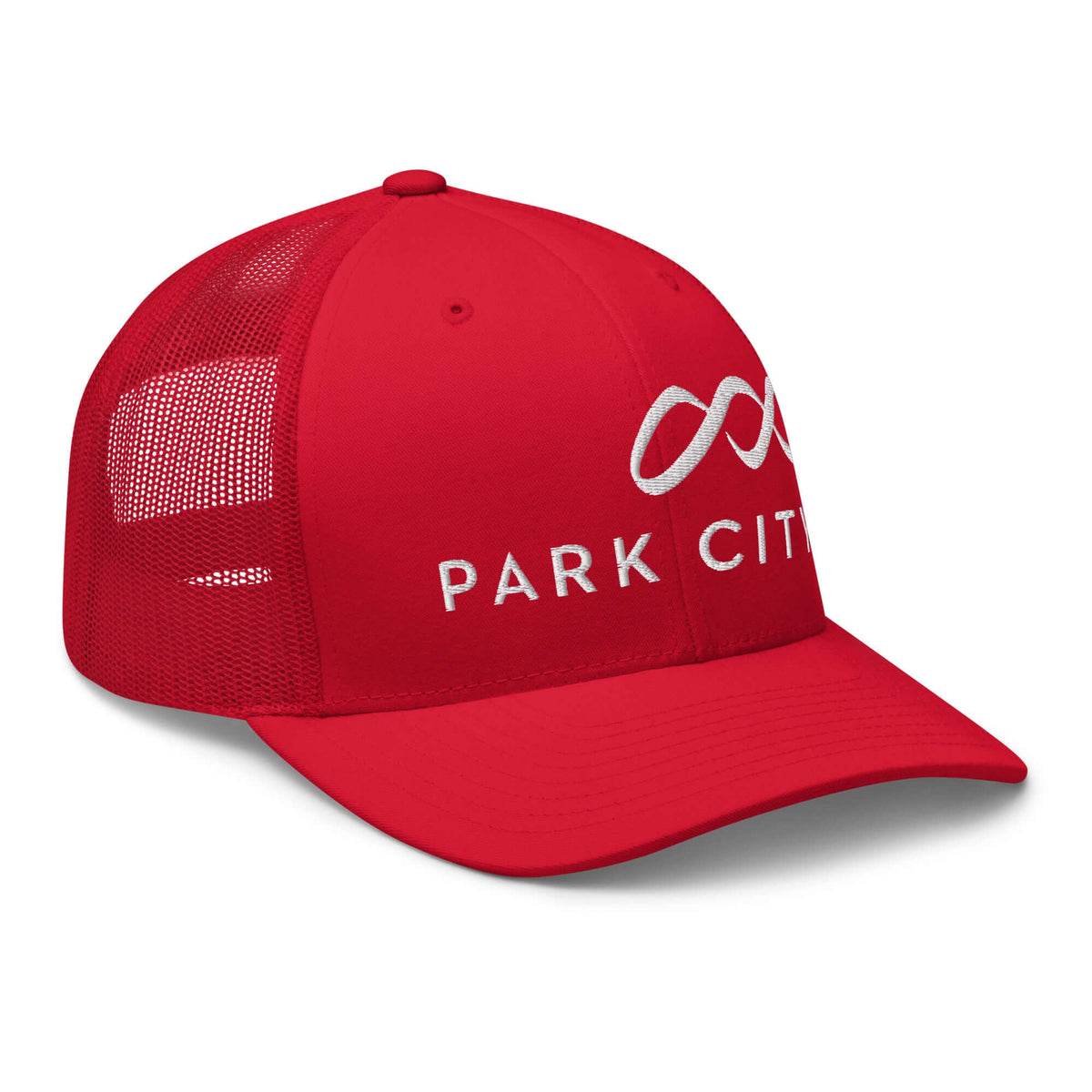 Park City Trucker Hat by Mtns Co - Official licensed ski resort apparel with breathable mesh back and adjustable fit.