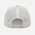 Stowe Trucker Hat back view showing mesh design and adjustable snap closure, Official licensed ski resort apparel Mtns Co.