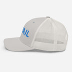 Vail Trucker Hat by Mtns Co, official licensed ski resort apparel with breathable mesh back and adjustable fit.