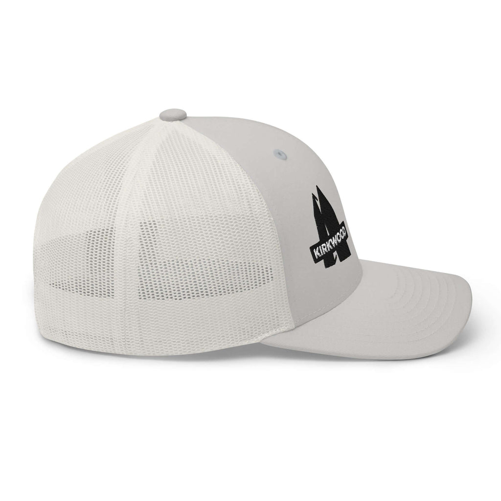 Kirkwood Trucker Hat by Mtns Co, official licensed ski resort apparel featuring a mesh back for breathability.