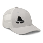 Kirkwood Trucker Hat by Mtns Co, official licensed ski resort apparel featuring a structured design and breathable mesh back.