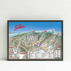 Stowe Ski Resort | Trail Map Poster featuring official trail map, designed by Mtns Co, high-resolution print.