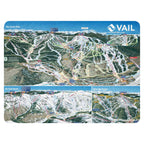 Vail Sherpa Blanket | Ski Resort Trail Map Throw Blanket featuring a detailed ski map of Vail's slopes and trails.