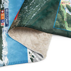 Vail Sherpa Blanket | Ski Resort Trail Map Throw Blanket featuring soft sherpa backing and vibrant ski map design by Mtns Co.