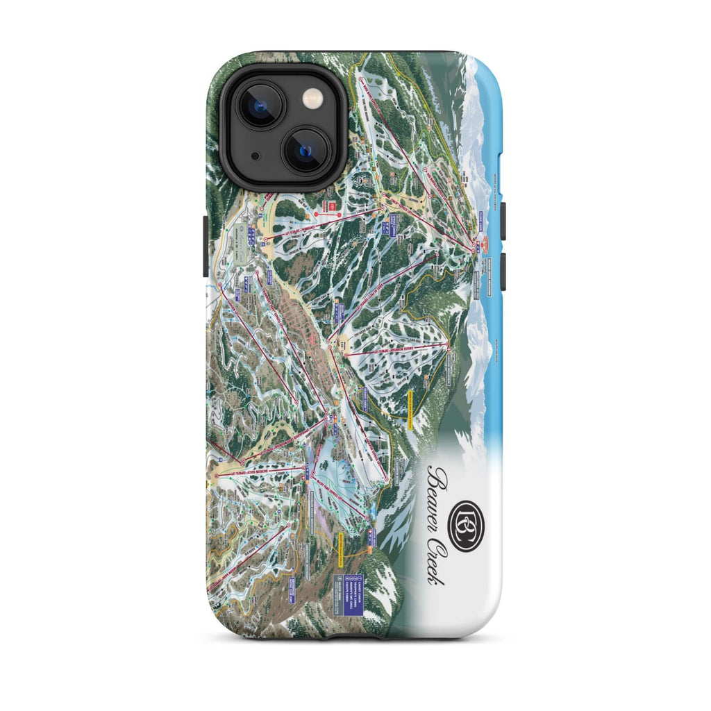 Beaver Creek Trail Map Rugged iPhone Case – Mtns Co