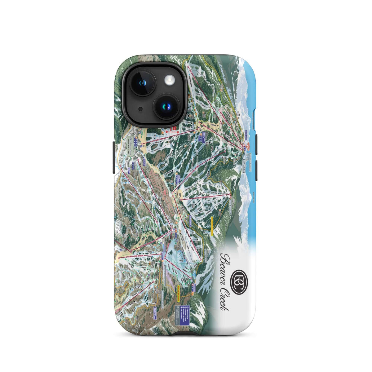 Beaver Creek Trail Map Rugged iPhone Case – Mtns Co