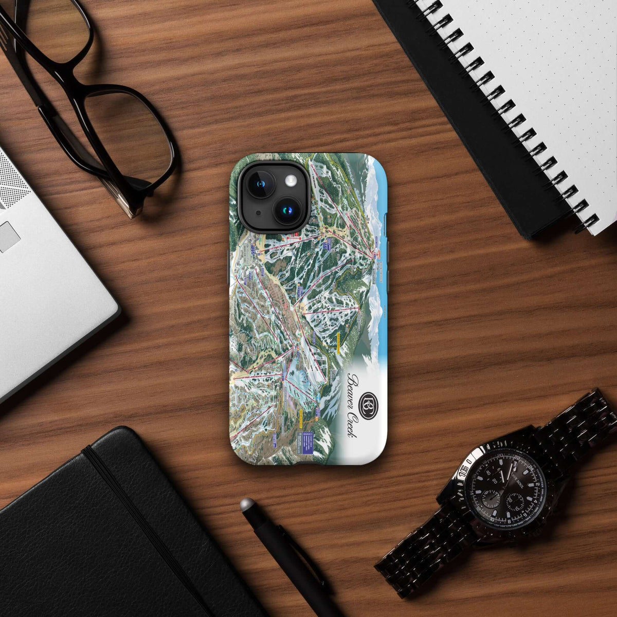 Beaver Creek Trail Map Rugged iPhone Case – Mtns Co