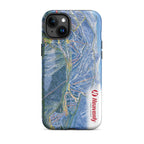 Heavenly Trail Map Rugged iPhone Case featuring official Heavenly ski resort map design by Mtns Co.