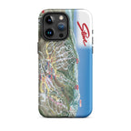 Stowe Trail Map Rugged iPhone Case featuring the official Stowe ski trail map, designed by Mtns Co.