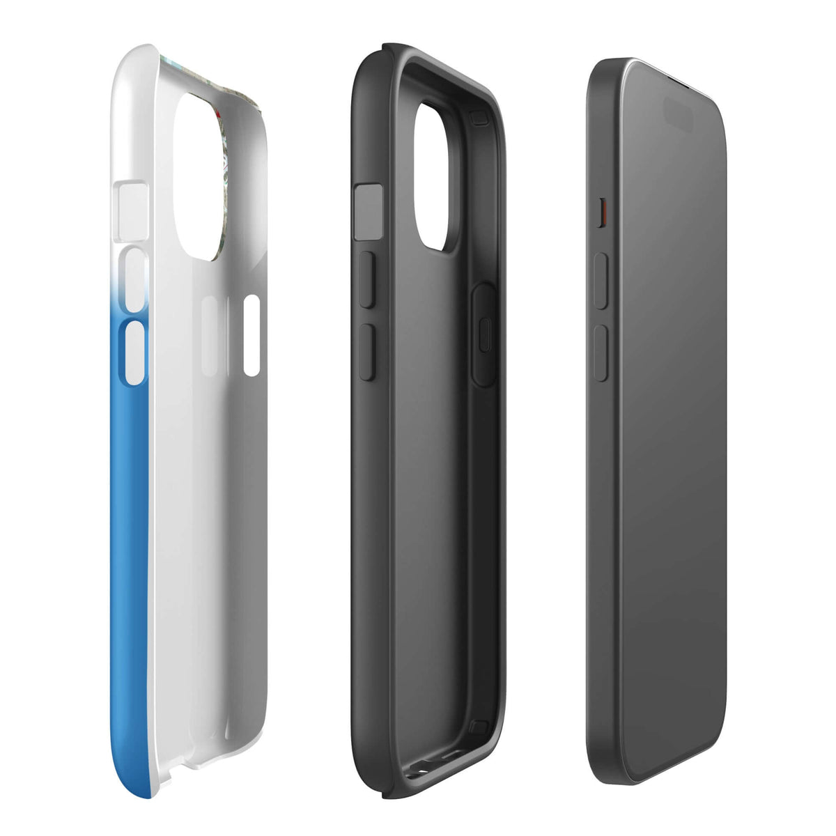 Stowe Trail Map Rugged iPhone Case showcasing dual-layer protection and precision-cut design by Mtns Co