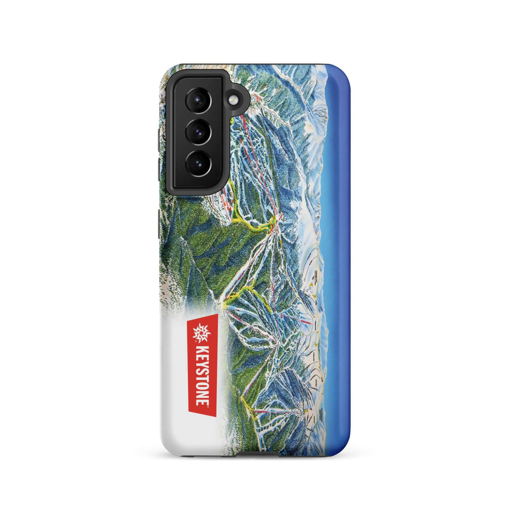 Keystone Trail Map Rugged Samsung Case by Mtns Co, featuring official licensed ski resort trail map design.