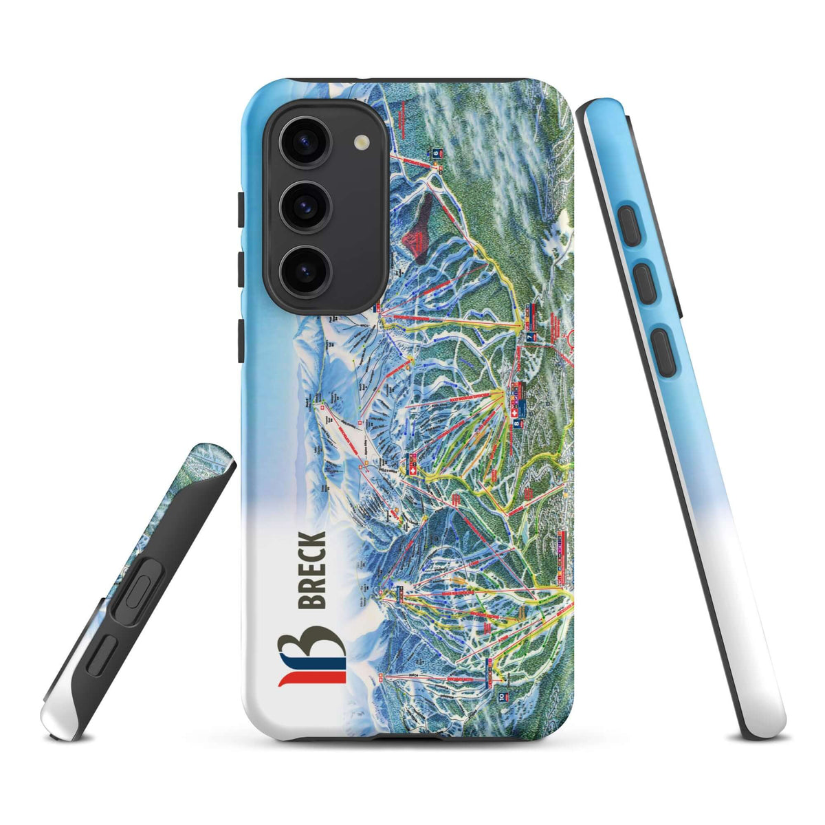 Breckenridge Trail Map Rugged Samsung Case featuring official licensed ski resort apparel Mtns Co Trail Map Logo.