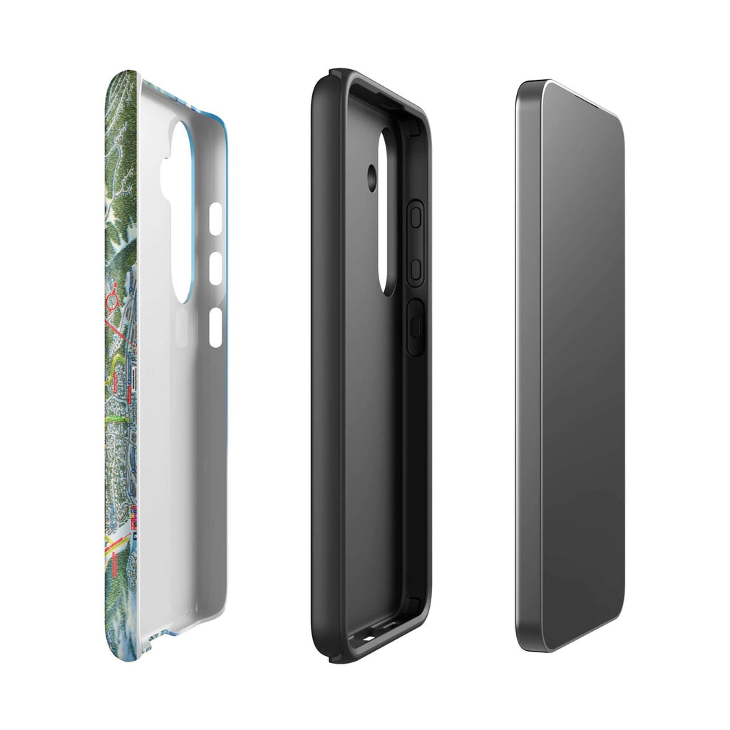Breckenridge Trail Map Rugged Samsung Case showcasing dual-layer protection and official licensed ski resort apparel Mtns Co.
