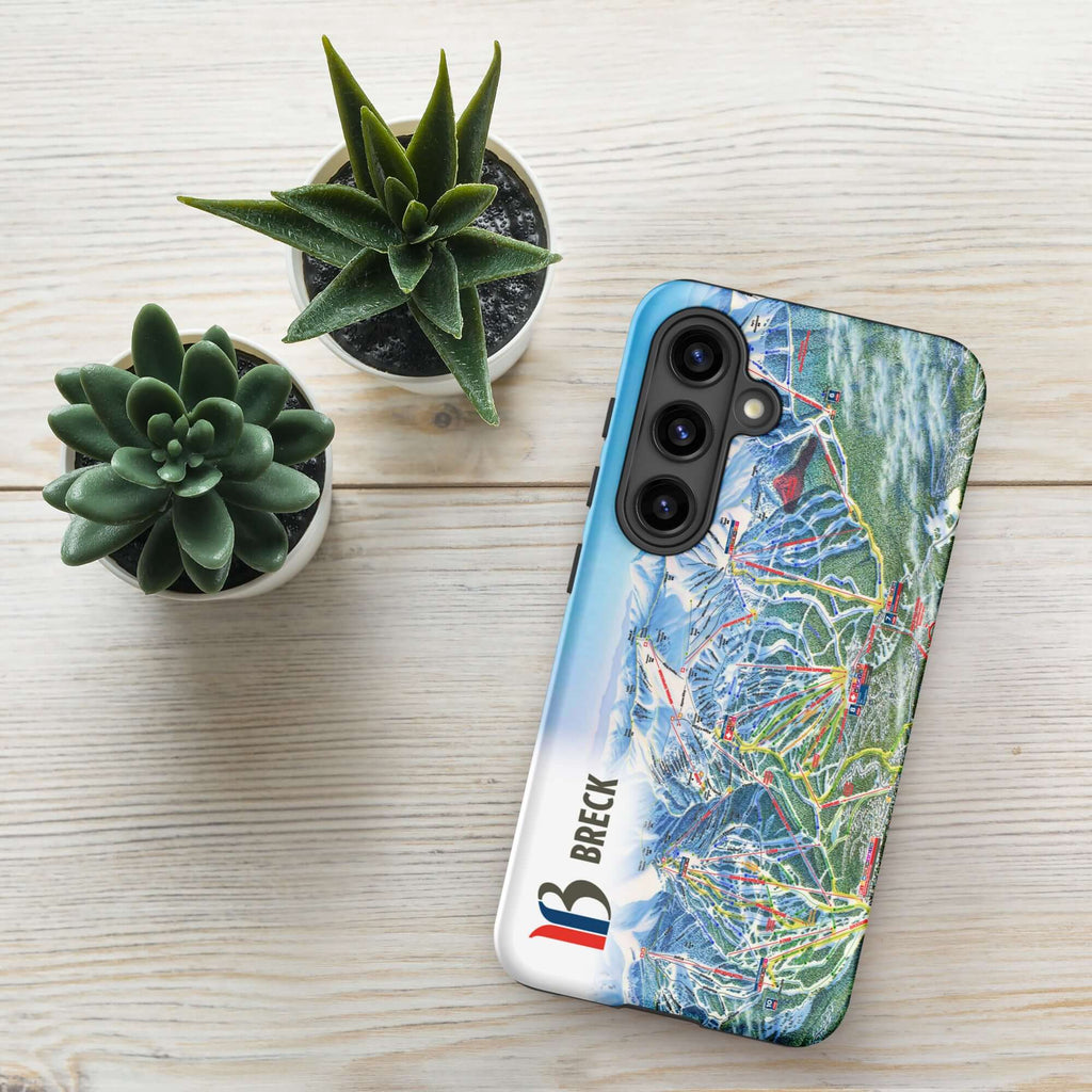 Breckenridge Trail Map Rugged Samsung Case featuring ski trails and Mtns Co logo.