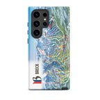 Breckenridge Trail Map Rugged Samsung Case with Mtns Co Trail Map Logo featuring real ski trail map.
