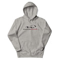 Whistler Hoodie by Mtns Co featuring the official Whistler Blackcomb Resort logo on a gray background, perfect for winter wear.