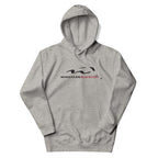 Whistler Hoodie by Mtns Co featuring the official Whistler Blackcomb Resort logo on a gray background, perfect for winter wear.
