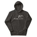 Park City Hoodie from Mtns Co, featuring the official licensed ski resort logo, ideal for winter adventures.