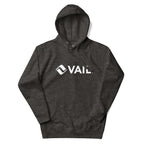Vail Hoodie by Mtns Co featuring the official Vail Resort logo, perfect for winter adventures and après-ski relaxation.